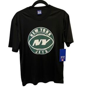 NWT NFL Ultra Game New York Jets Mens‎ Small Black Performance Graphic T-Shirt